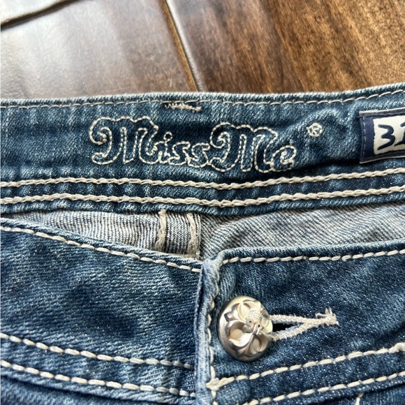 Miss Me Easy Straight JE5014ET38R Jeans Stonewood Wash Size 31 (altered) - Picture 8 of 10
